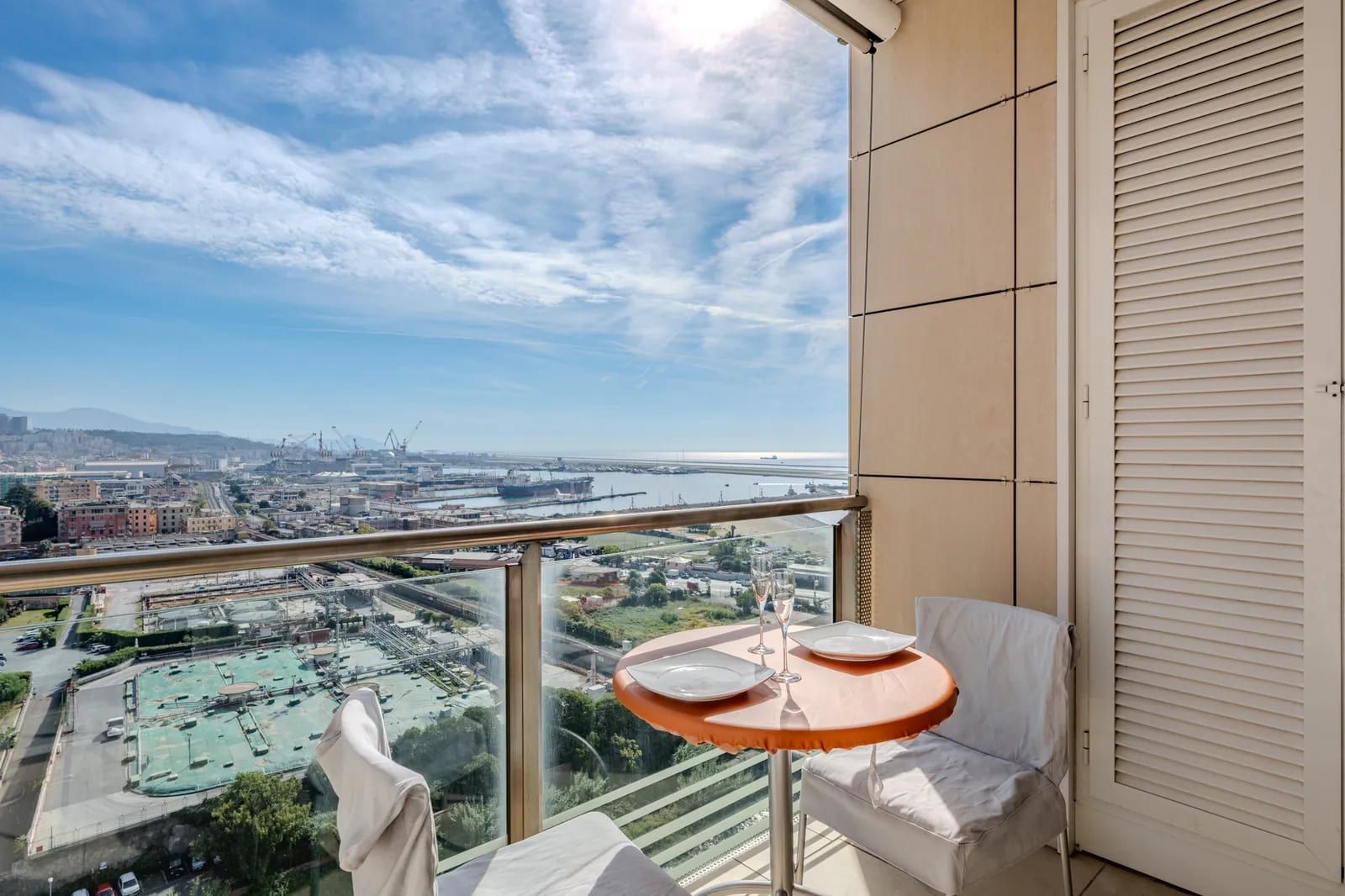 Via Piandilucco 7, Genova — terrazzo loggiato con vista mare
